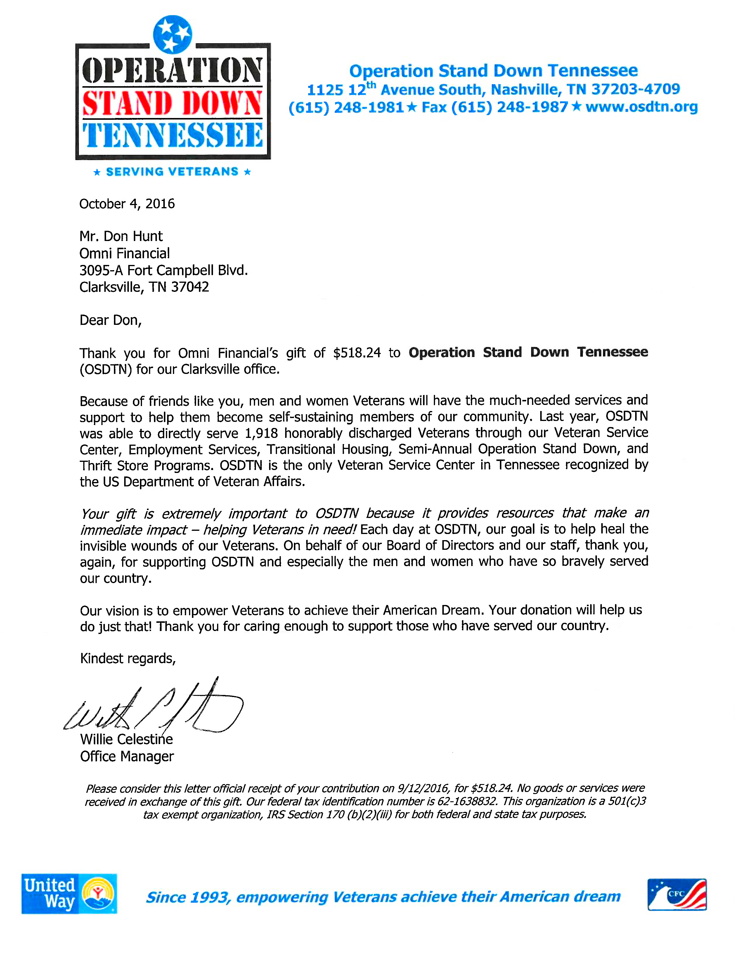 appreciation letter to representative omni loans in clarksville tn appreciation letter to representative omni loans in clarksville tn