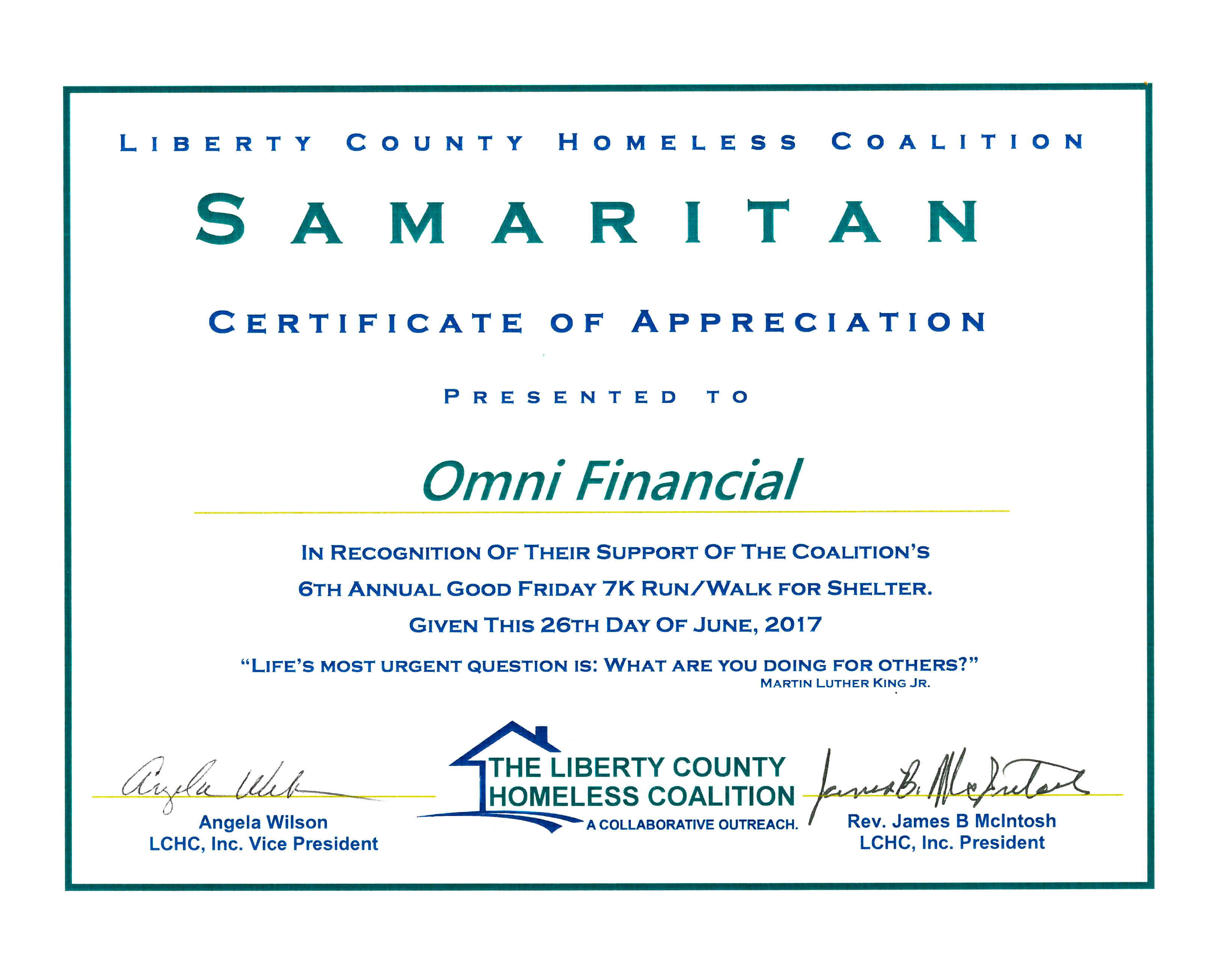 accolades archive page 6 of 17 omni financial what is certificate of recognition