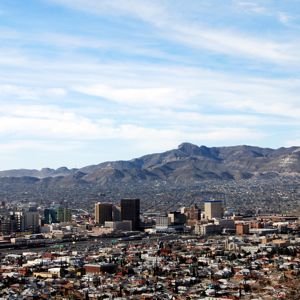 An aerial view of El Paso, Texas