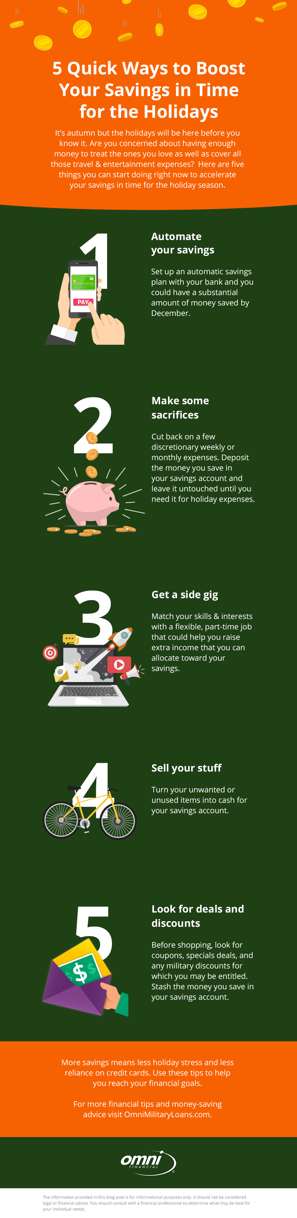5 Quick Ways to Boost Your Savings in Time for the Holidays Infographic