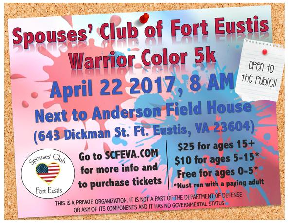 Spouses' Club of Fort Eustis Warrior 5K