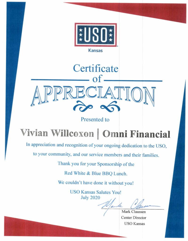 Red White and Blue BBQ Lunch Certificate of Appreciation