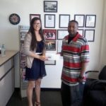 Omni’s Jacksonville, NC office: Customer Andre, pictured with Customer Care Specialist Bethany Sharpe.