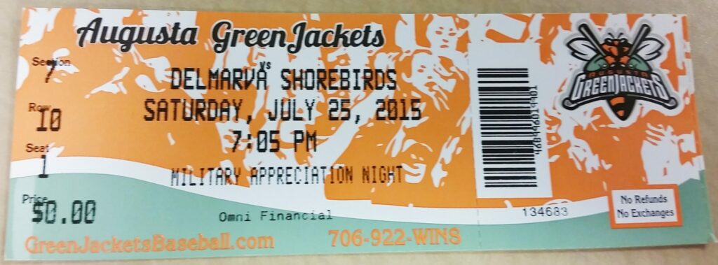 Augusta Green Jackets Military Appreciation Night