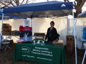 Fort Lee Grand Illumination CCS Ashley Omni Booth Goodies and Cookies Current Alt Text | Omni Military Loans