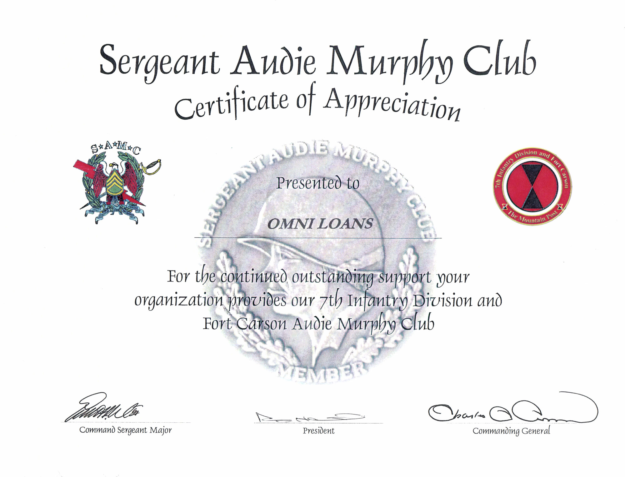Sergeant Audie Murphy Club