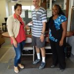 Omni’s Schofield Barracks, HI office: Customer Jeff, with Omni Customer Care Specialists Lisa Mendida and Kimberley Warren.