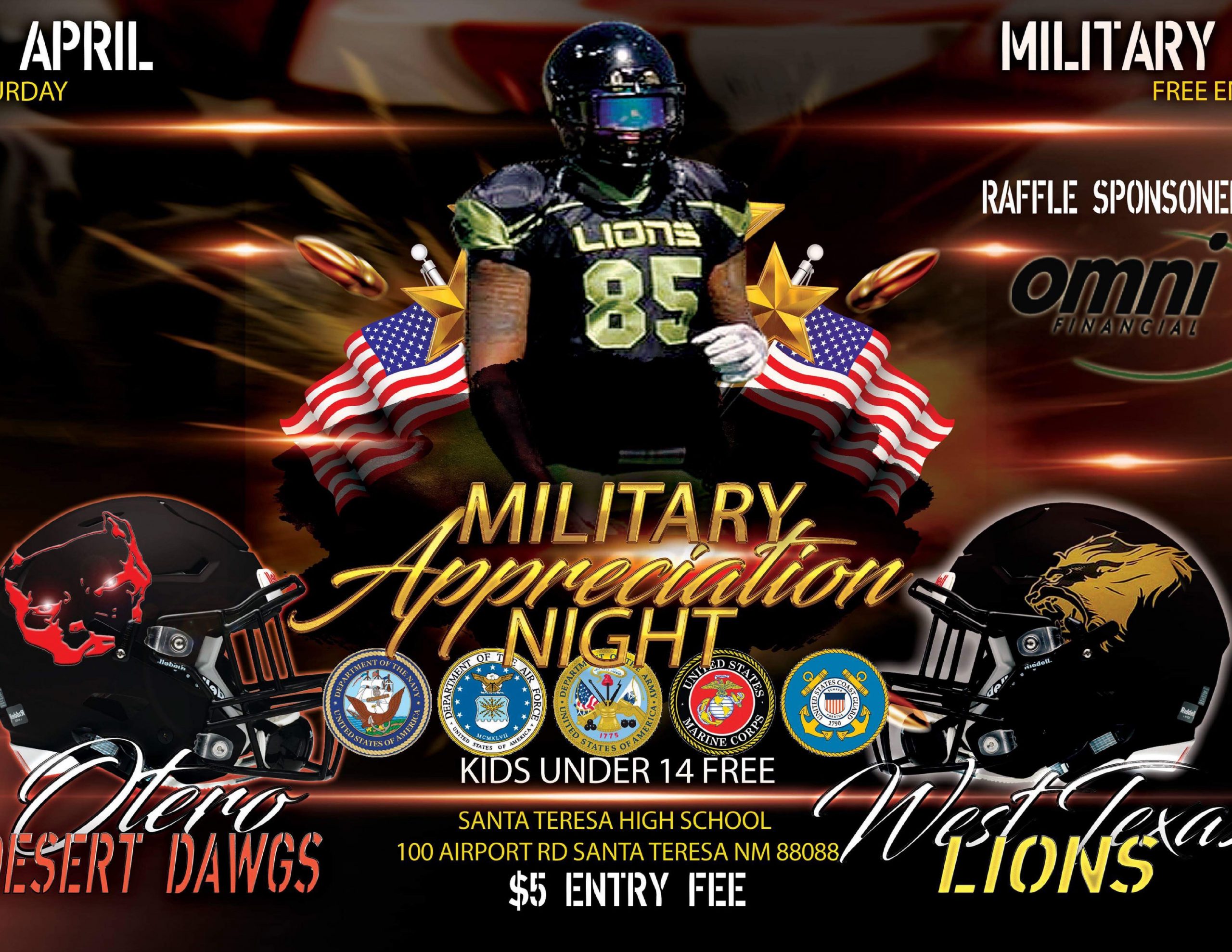 Military Appreciation Night West Texas Lions Vs. Otero Desert Dawgs