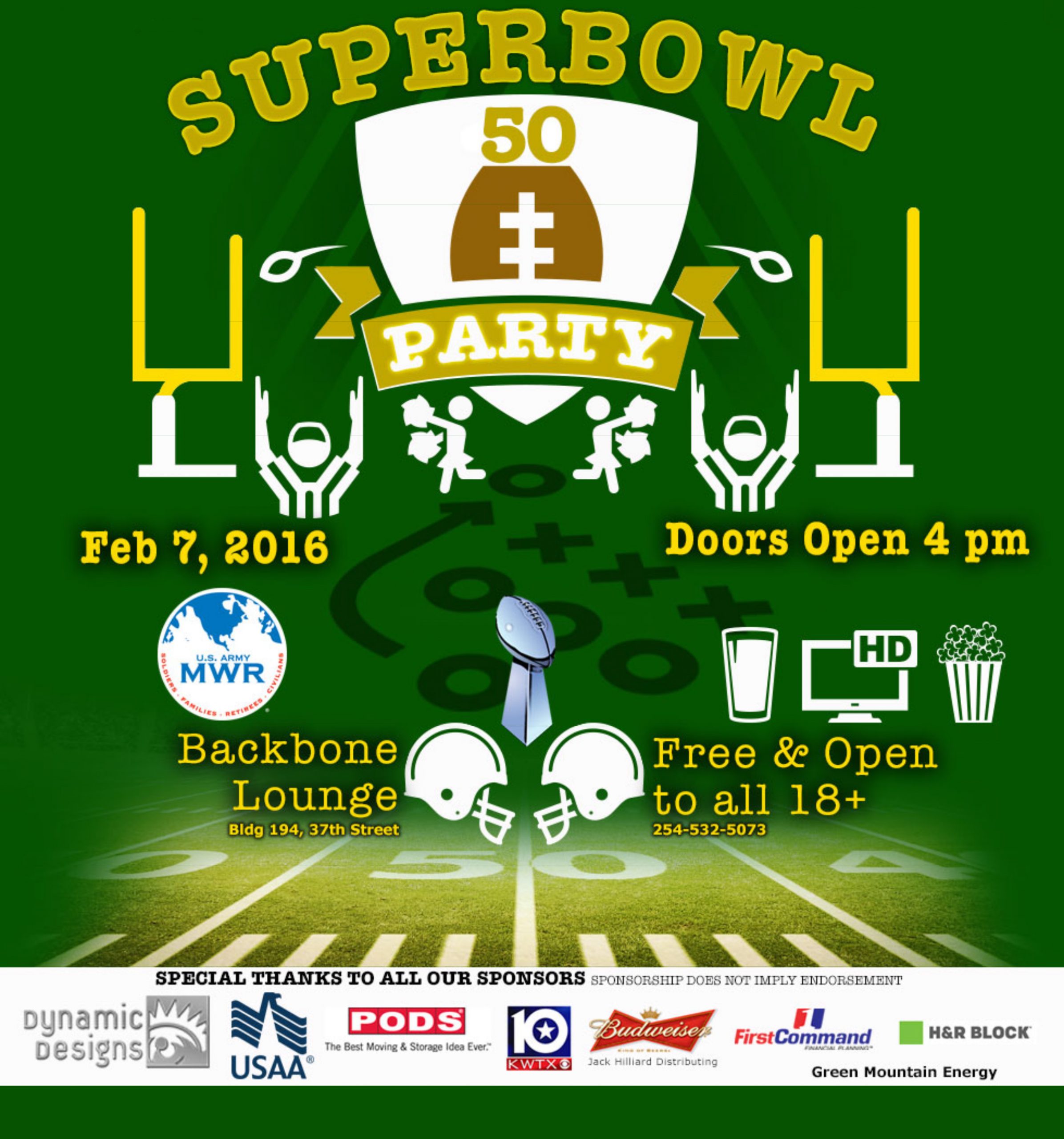 Superbowl 50 Party, Feb 7, 2016