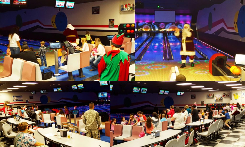 Omni Military Loans Hinesville MWR Bowling with Santa Collage