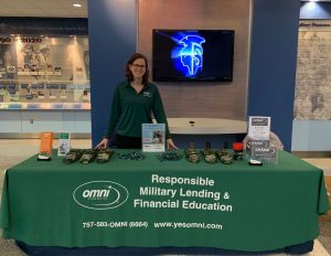 Omni Military Loans booth at the Ted Constant Center in Norfolk, VA