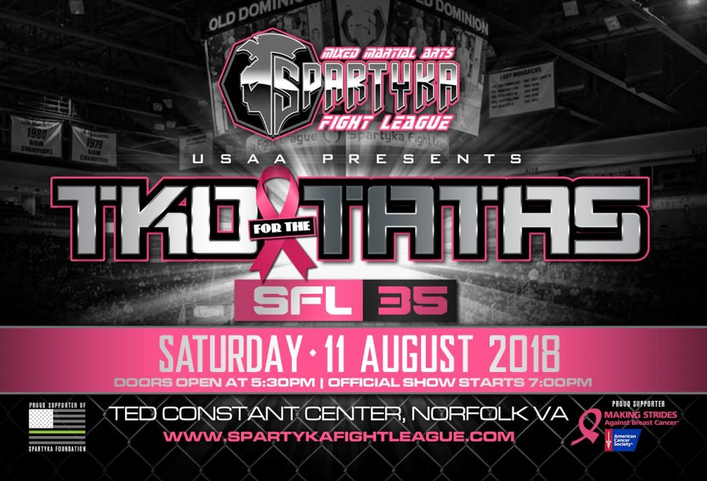 Spartyka SFL 34 Fight for the Warriors August 2018 flyer