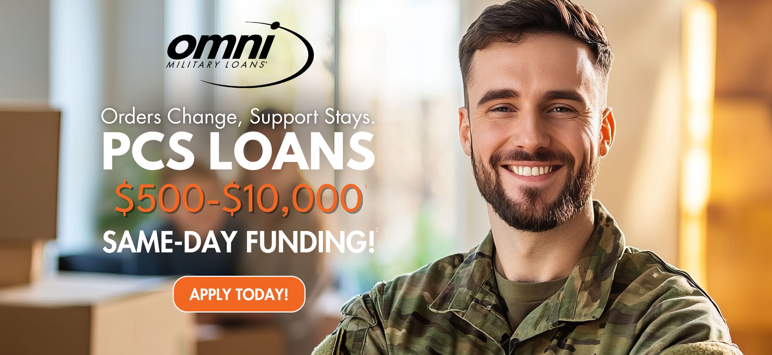Fast Military Loans for PCS Moves with Omni Financial - $500 - $10,000!
